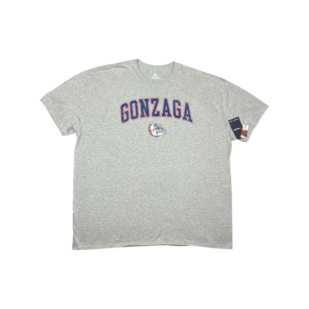 Gonzaga Bulldogs Fanatics Gray T‑Shirt Men’s 4XL NWT NCAA Licensed